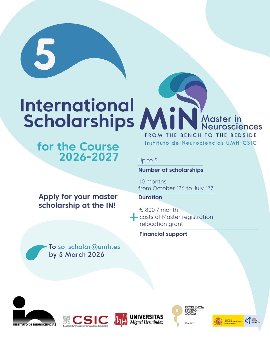 Scholarship master in neuroscience