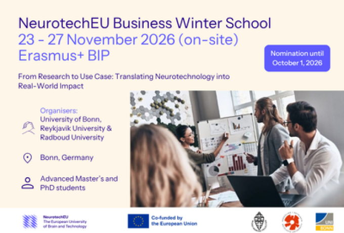 NeurotechEU Business Winter School 2026 From Research to Use Case: Translating Neurotechnology in…